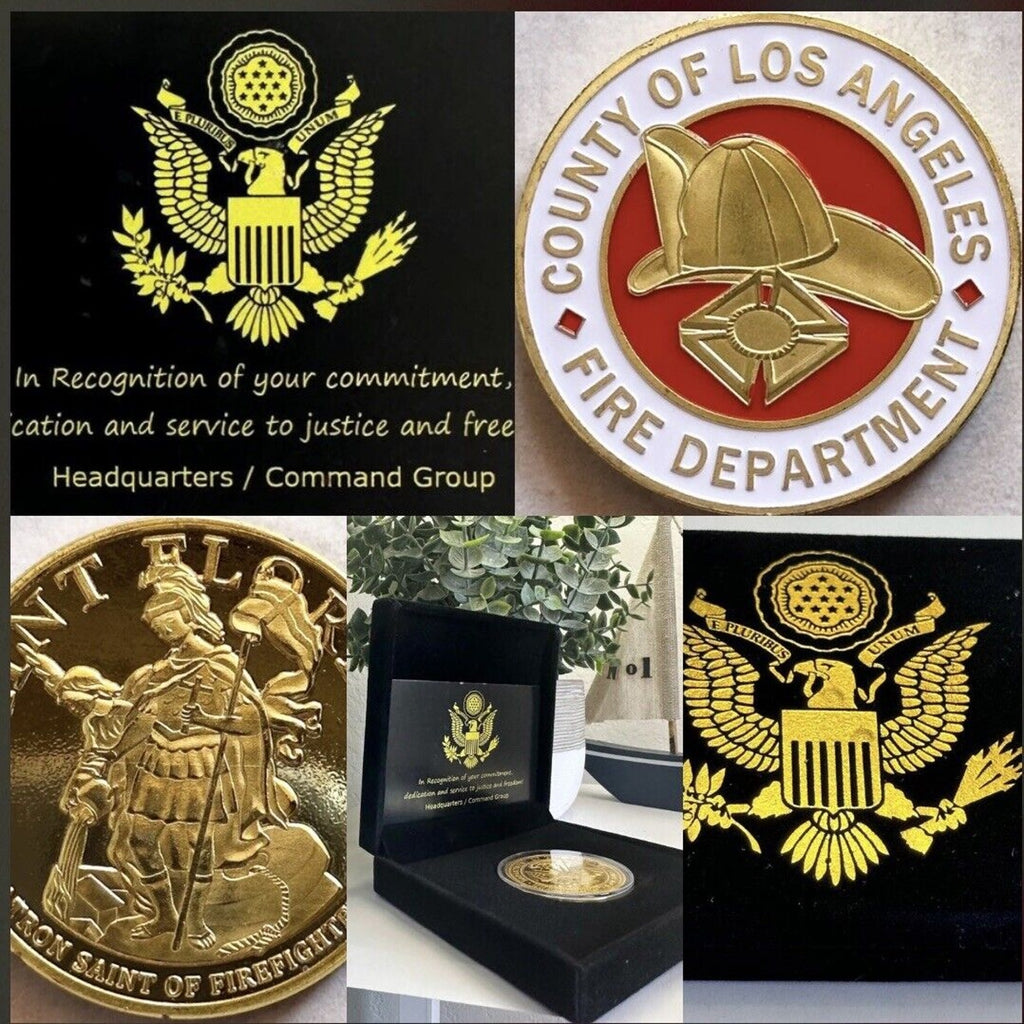 LOS ANGELES COUNTY FIRE DEPT Challenge Coin USA