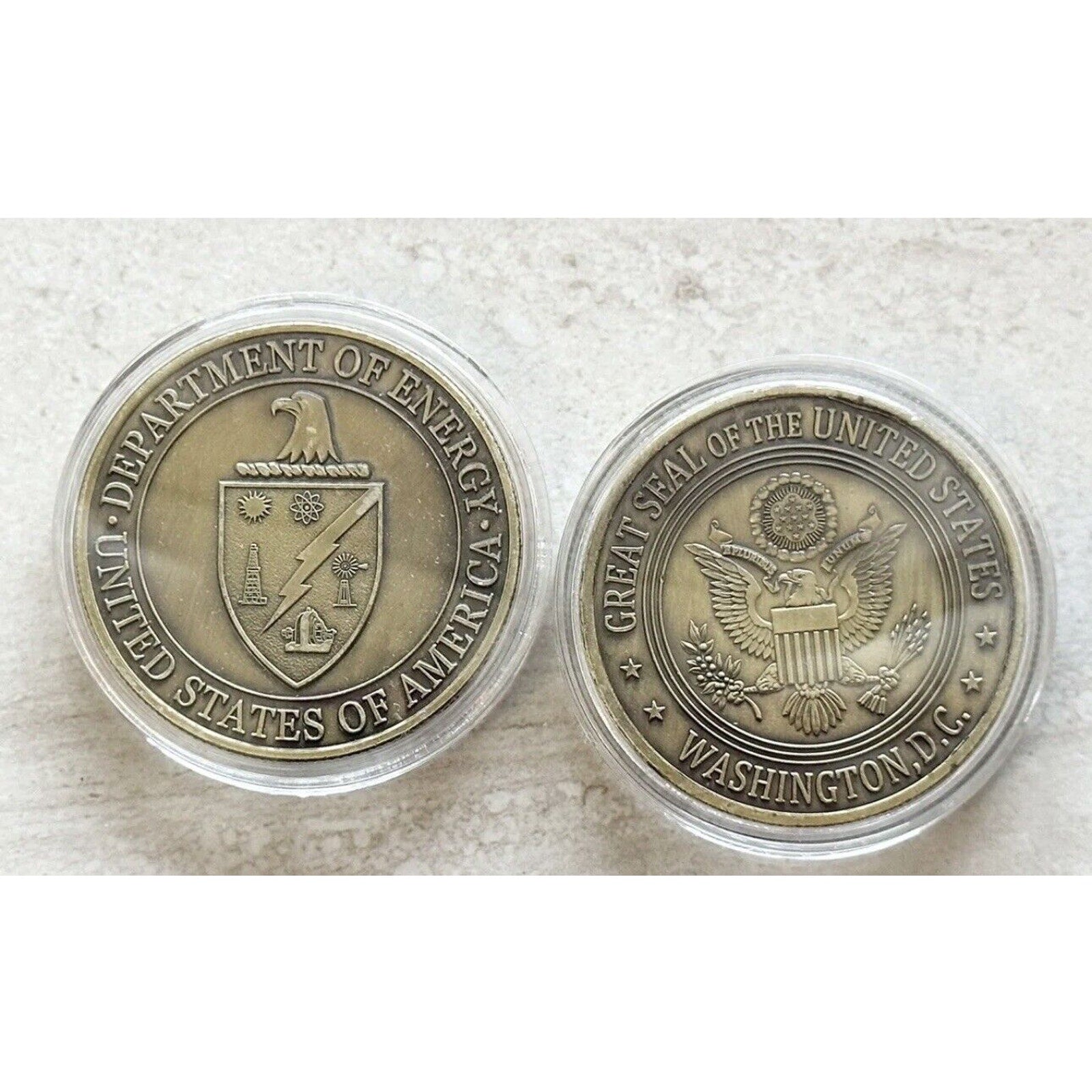 2 pcs DOE US Department of ENERGY US Government Challenge Coin - Fast Shipping