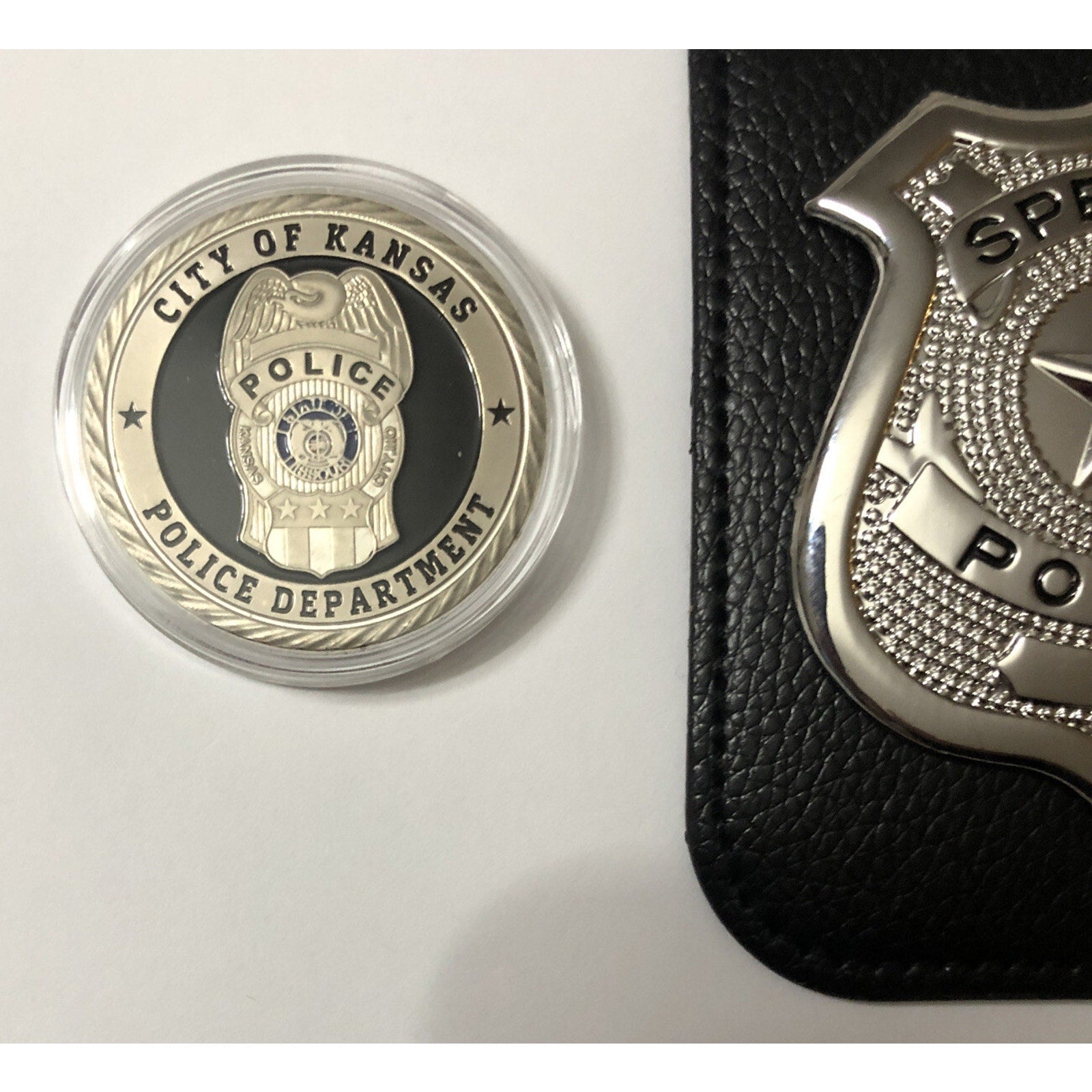 City of Kansas PD Police Department Agent Challenge Coin w/ Retirement Award