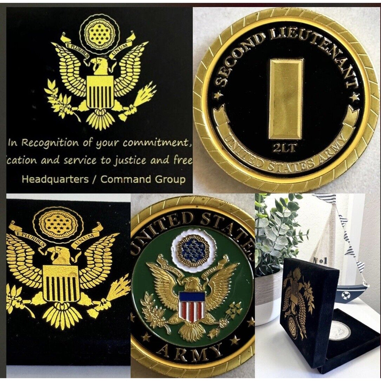 First Salute OCS ROTC West Point COIN 2ND LIEUTENANT UNITED STATES ARMY USA