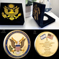 USA Trump Embassy Dedication Jerusalem Israel Coin W/ velvet presentation box