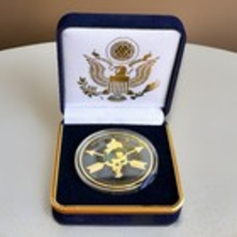 Department of Energy (DOE) Challenge Coin With Blue Velvet Case. Fast Shipping!