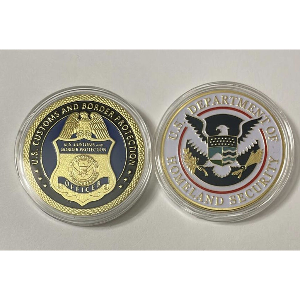 US DOHS "Customs & Border Protection" Challenge Coin w/ Retirement Award