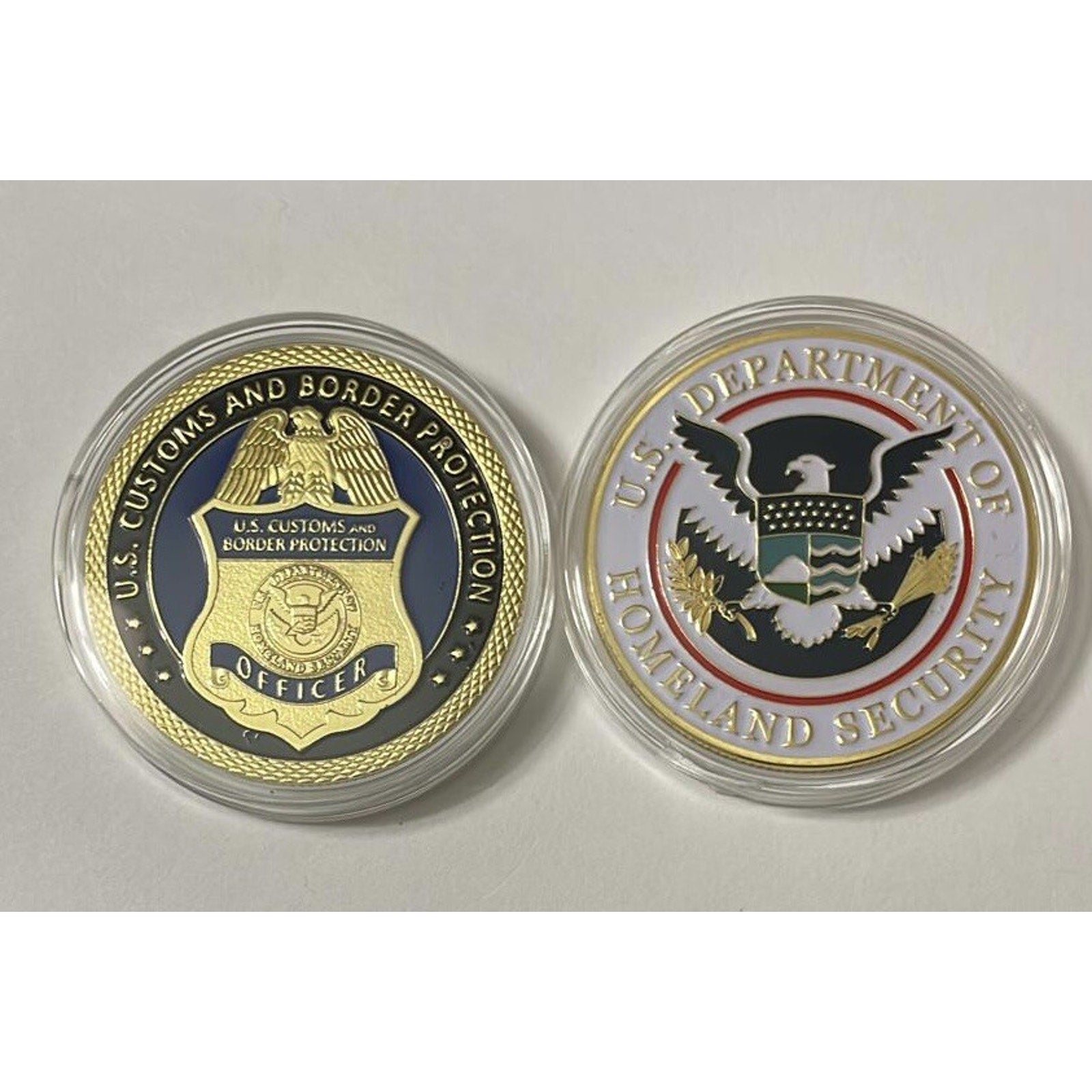 US DOHS "Customs & Border Protection" Challenge Coin w/ Retirement Award
