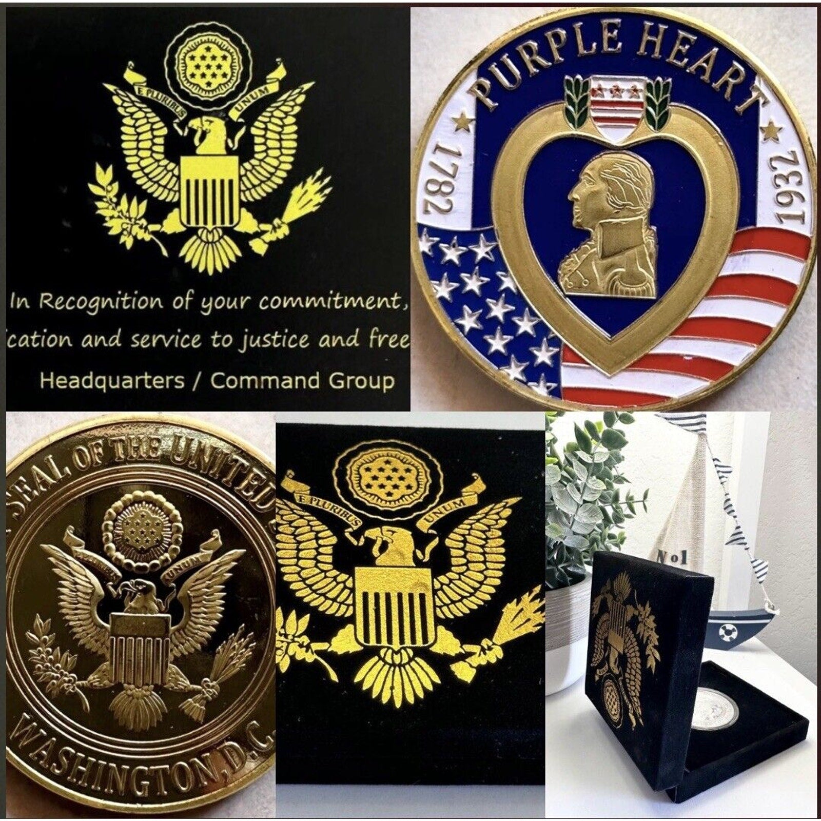 PURPLE HEART RECIPIENT Challenge Coin USA