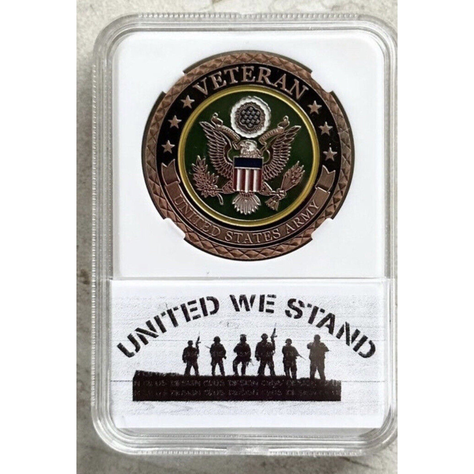 UNITED WE STAND ARMY Warrior Men US Veteran Gift of appreciation
