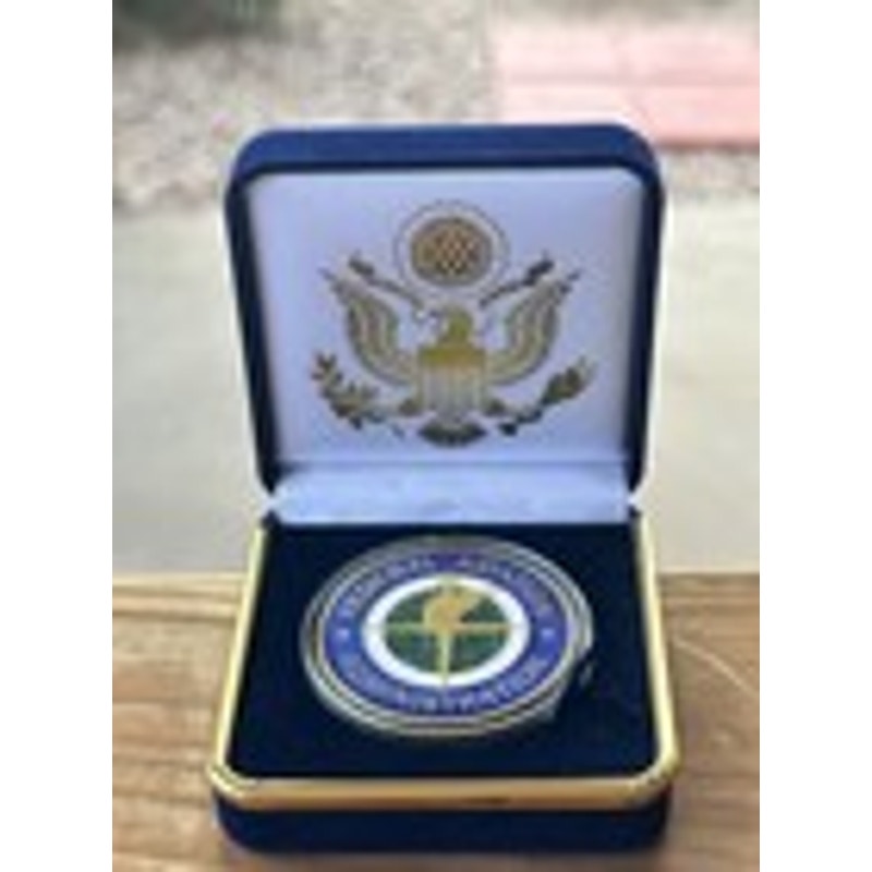 Department of Energy (DOE) Challenge Coin With Blue Velvet Case. Fast Shipping!