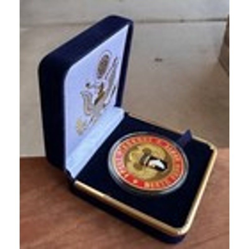 Department of Energy (DOE) Challenge Coin With Blue Velvet Case. Fast Shipping!