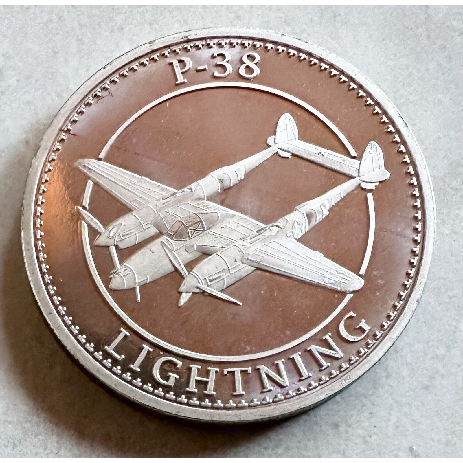 U S ARMY AIR FORCES P-38 LIGHTNING Challenge Coin USA ARMY