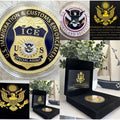 US Immigrations Customs Protection Enforcement Coin With Retirement Award