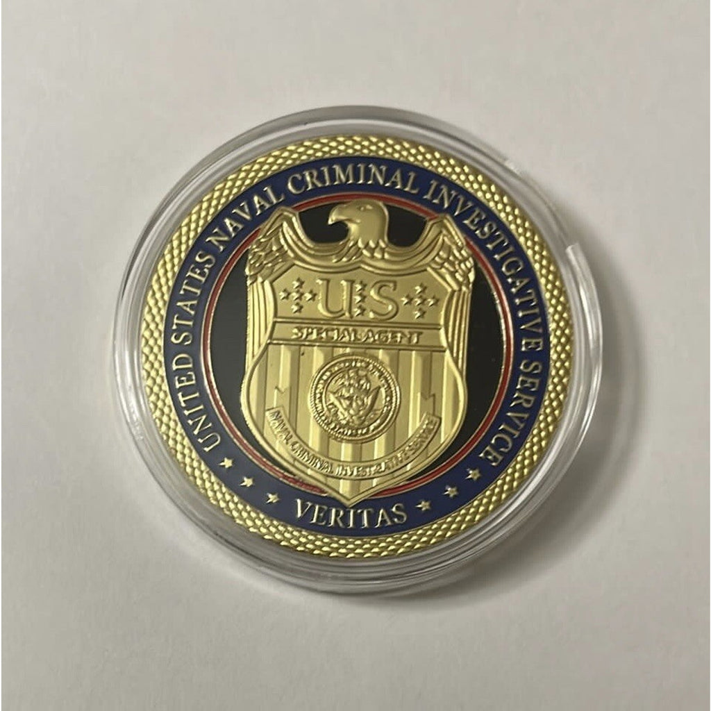 U S NAVAL CRIMINAL INVESTIGATIVE SERVICE Coin With Retirement Award