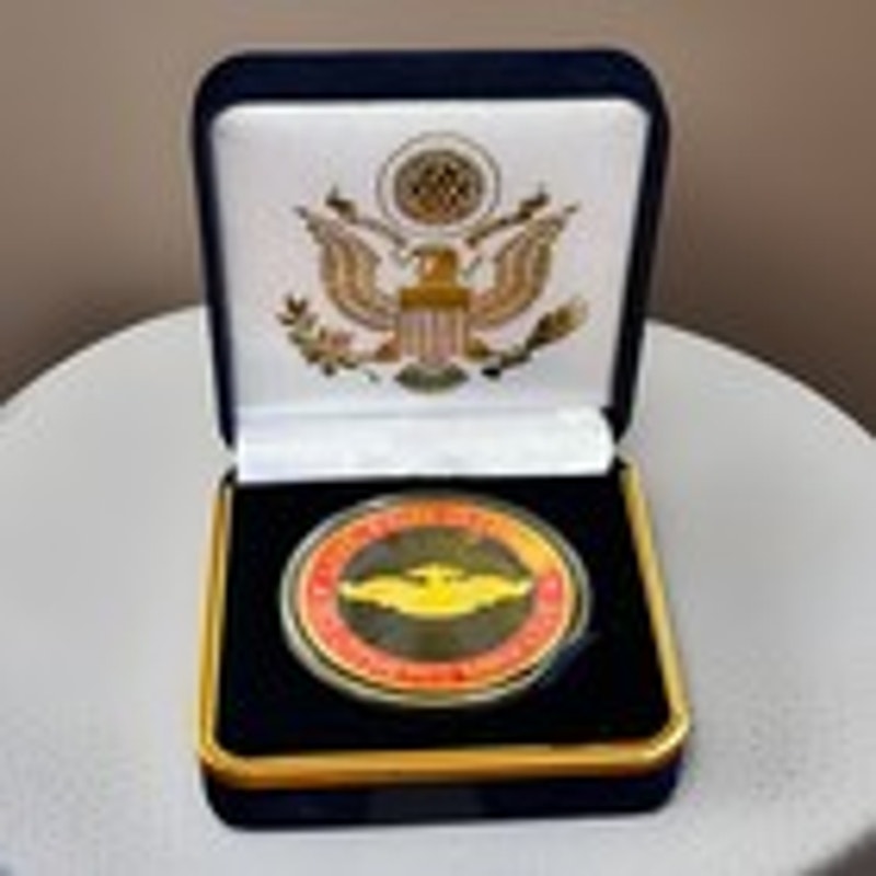 Department of Energy (DOE) Challenge Coin With Blue Velvet Case. Fast Shipping!