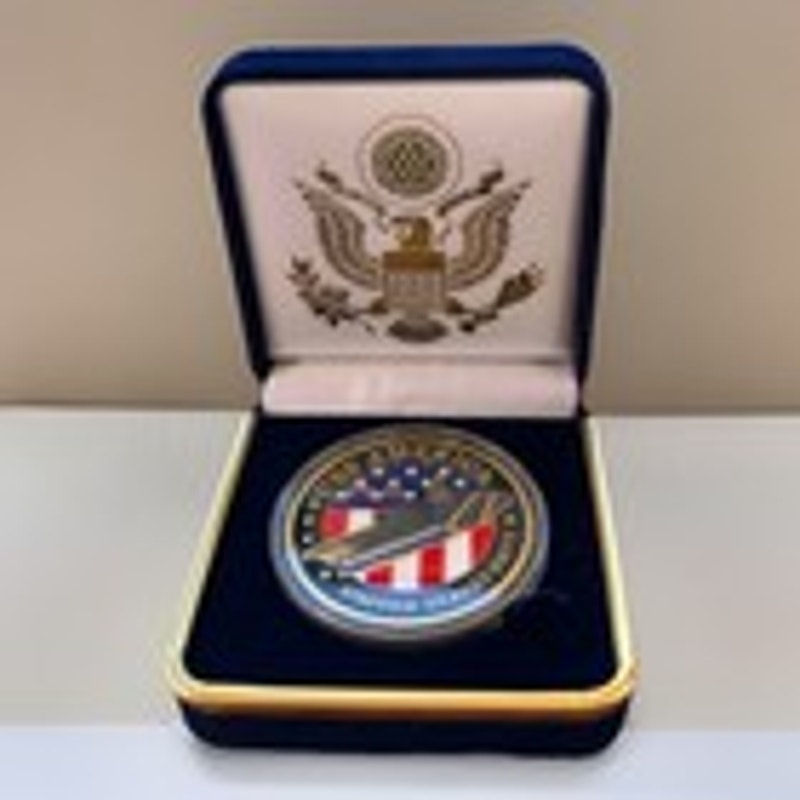 Department of Energy (DOE) Challenge Coin With Blue Velvet Case. Fast Shipping!