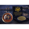 Rare USS Nereus AS 17 Submarine Tender Coin Navy USN w/ Retirement Award