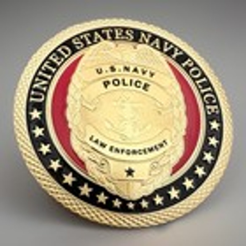 Navy Police MP Law Enforcement Challenge Coin Keychain USN US Navy.