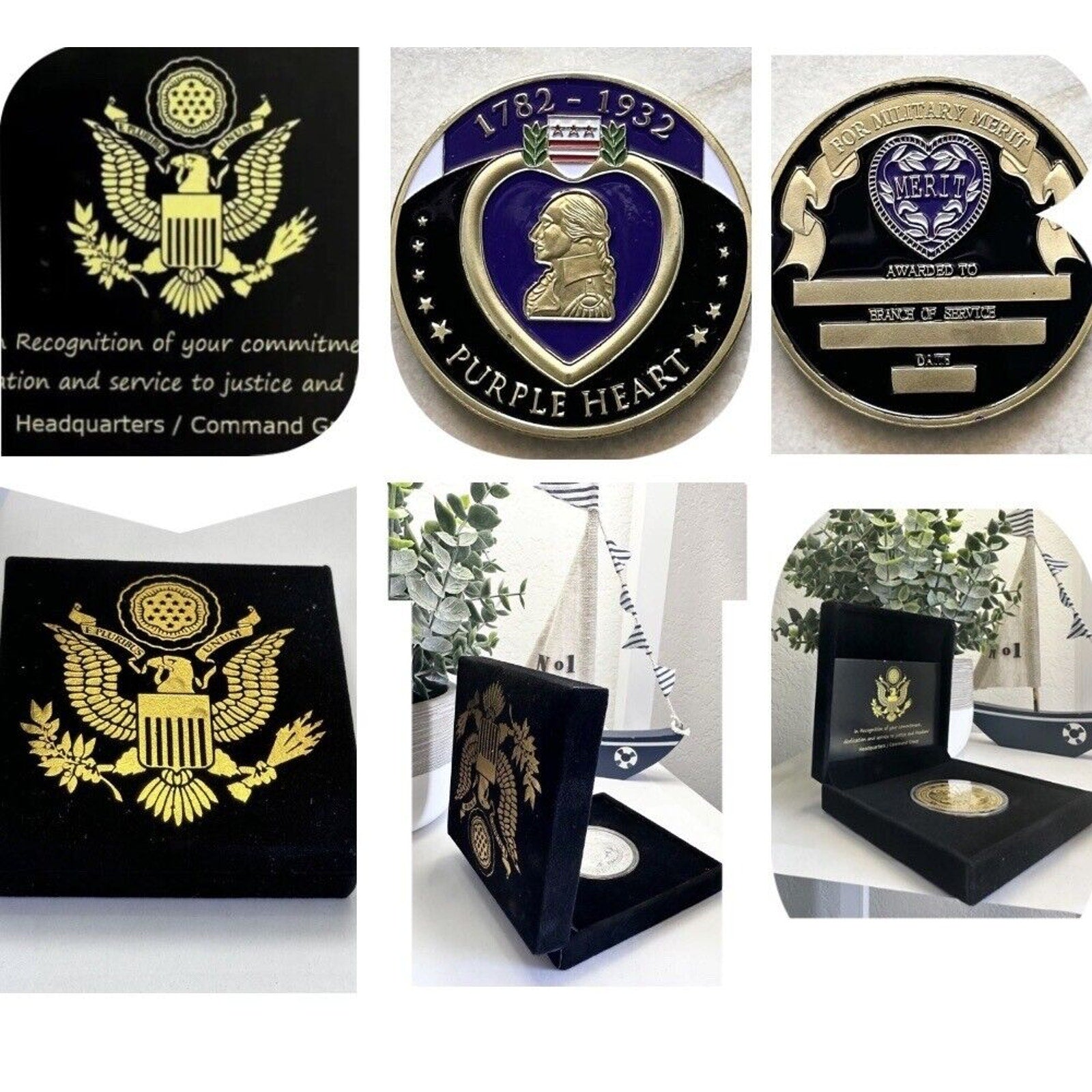 * Purple Heart Military Merit Award Winner-Military Challenge Coin USA