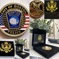 CITY OF BOSTON POLICE DEPT Challenge Coin With Retirement Award