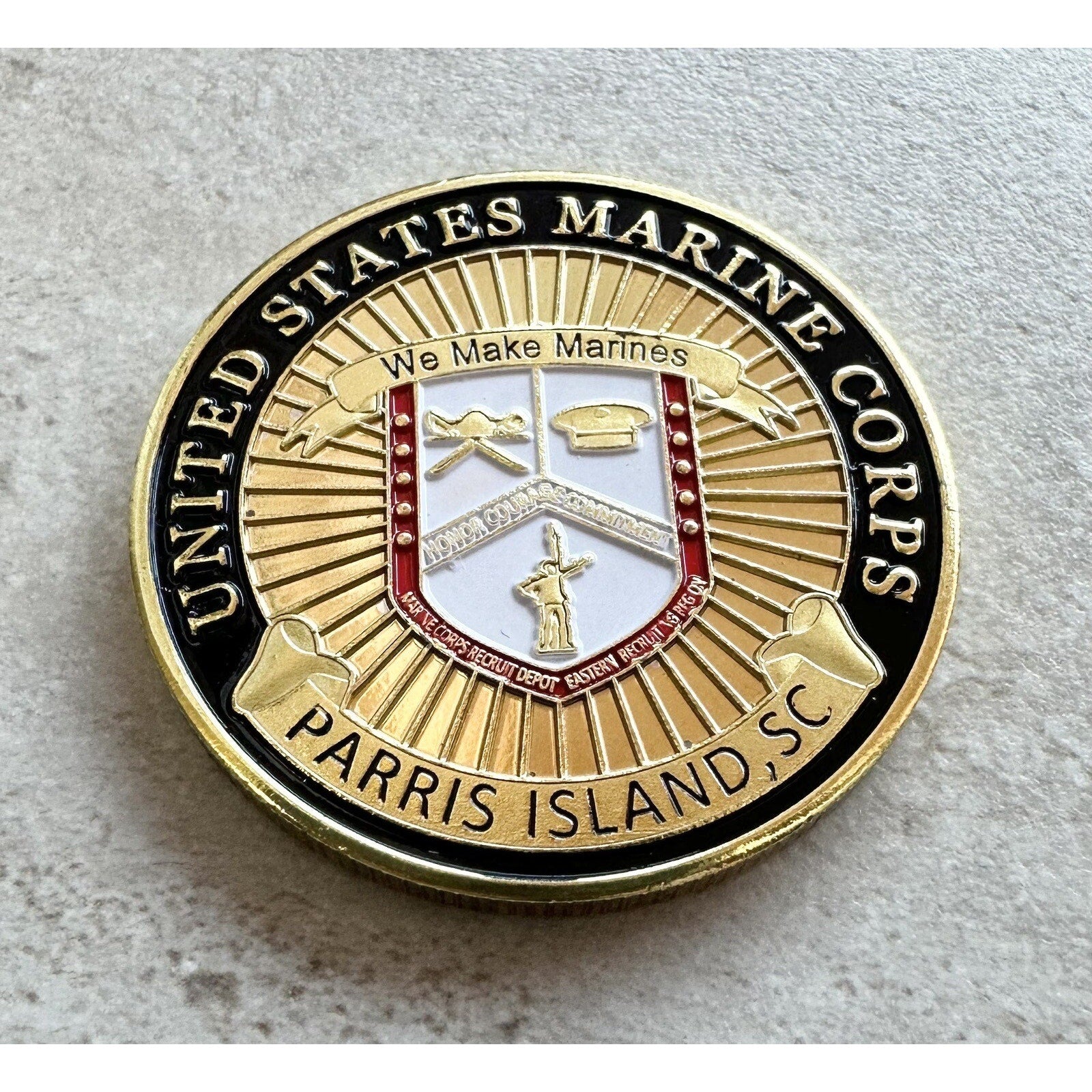 USMC PARRIS ISLAND United State Marine Corps RECRUIT DEPOT Official LIC 23125