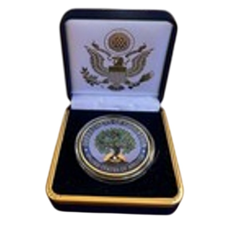 Department of Energy (DOE) Challenge Coin With Blue Velvet Case. Fast Shipping!