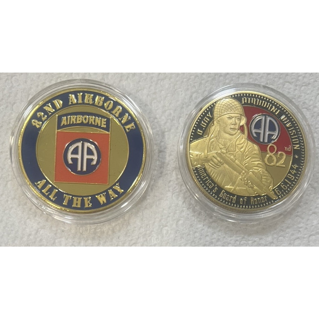 U S. Army 82nd Airborne Division Challenge Coin 2Pcs