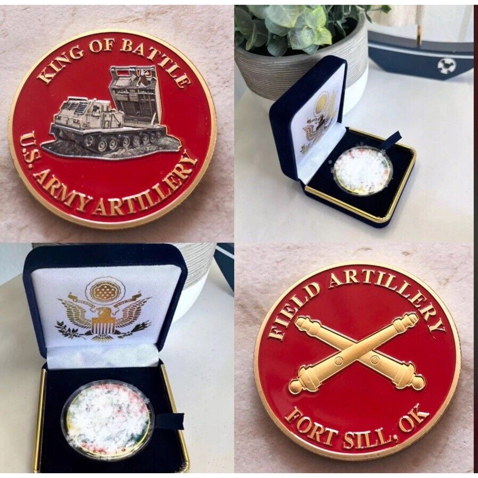 ARMY FORT SILL FIELD ARTILLERY INVINCIBLE IN WAR President Appreciation Box