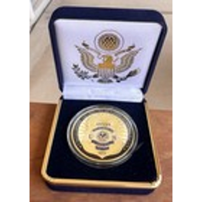 Department of Energy (DOE) Challenge Coin With Blue Velvet Case. Fast Shipping!