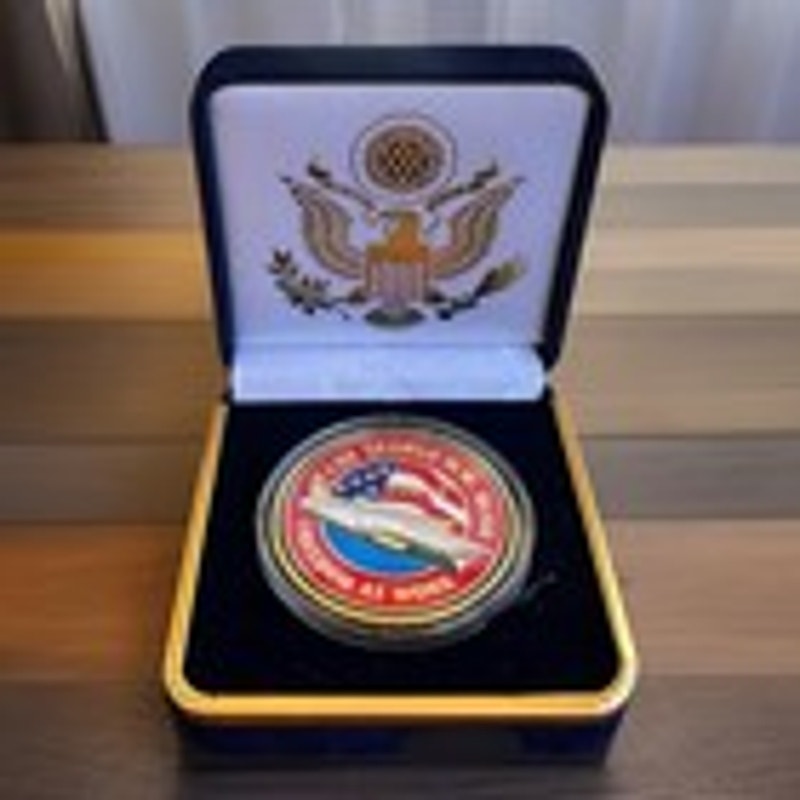 Department of Energy (DOE) Challenge Coin With Blue Velvet Case. Fast Shipping!