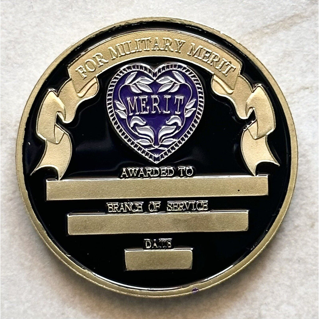 * Purple Heart Military Merit Award Winner-Military Challenge Coin USA