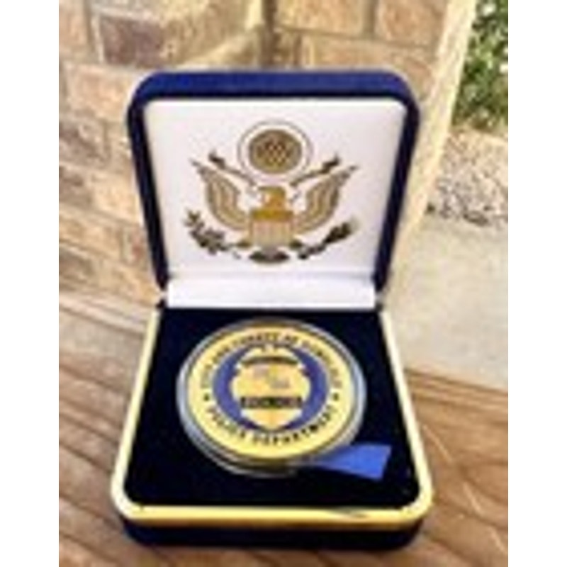Department of Energy (DOE) Challenge Coin With Blue Velvet Case. Fast Shipping!