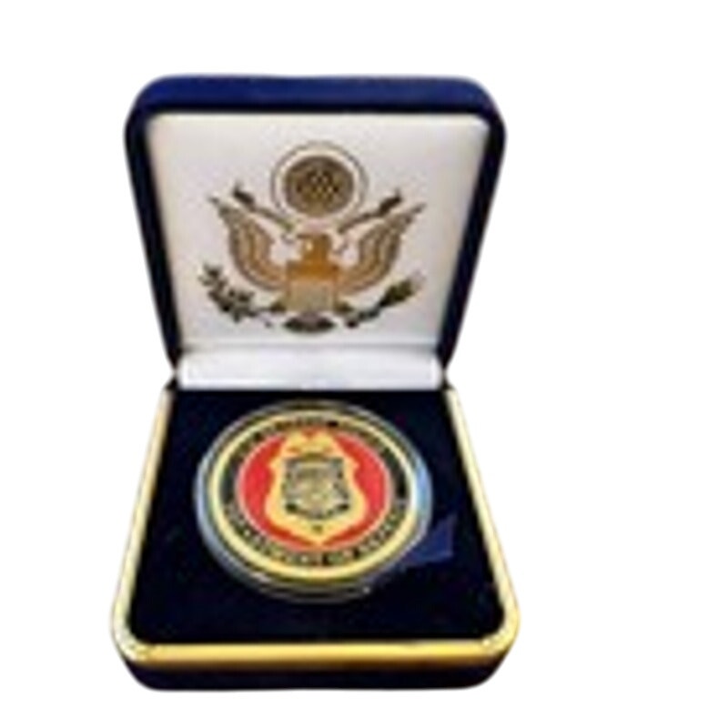 Department of Energy (DOE) Challenge Coin With Blue Velvet Case. Fast Shipping!