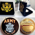 US Army Airborne Military Challenge Coin ~ This We’ll Defend with velvet case