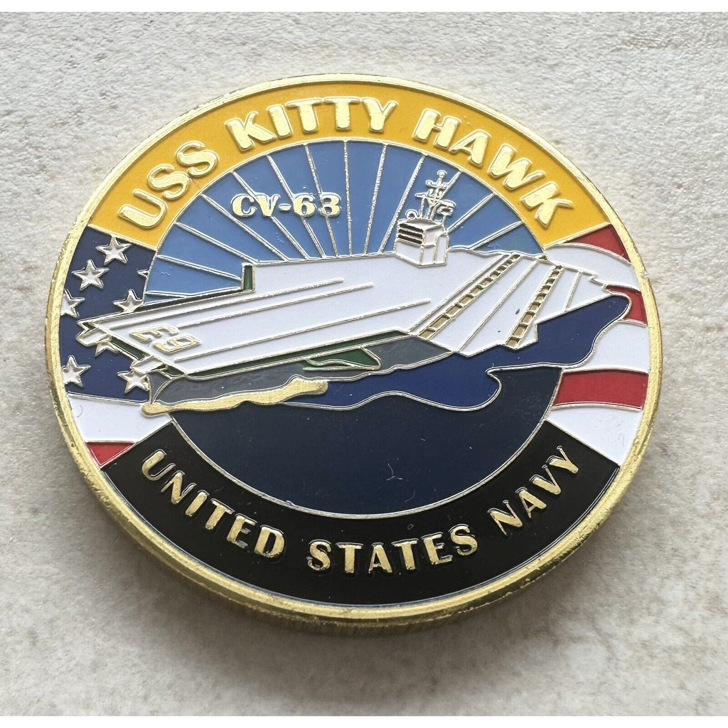 US NAVY - USS KITTY HAWK - CV-63 - Challenge Coin .USN