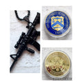 2pcs United States Gov. Department of the Treasury Agency Challenge And Dog Tag