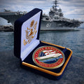 US NAVY - USS RANGER CV-61 Challenge Coin ·FAST SHIPPING· ·NEW· with case