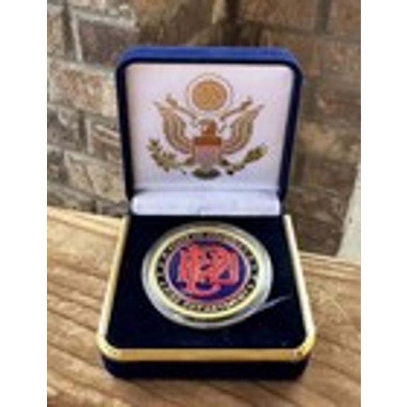 Department of Energy (DOE) Challenge Coin With Blue Velvet Case. Fast Shipping!