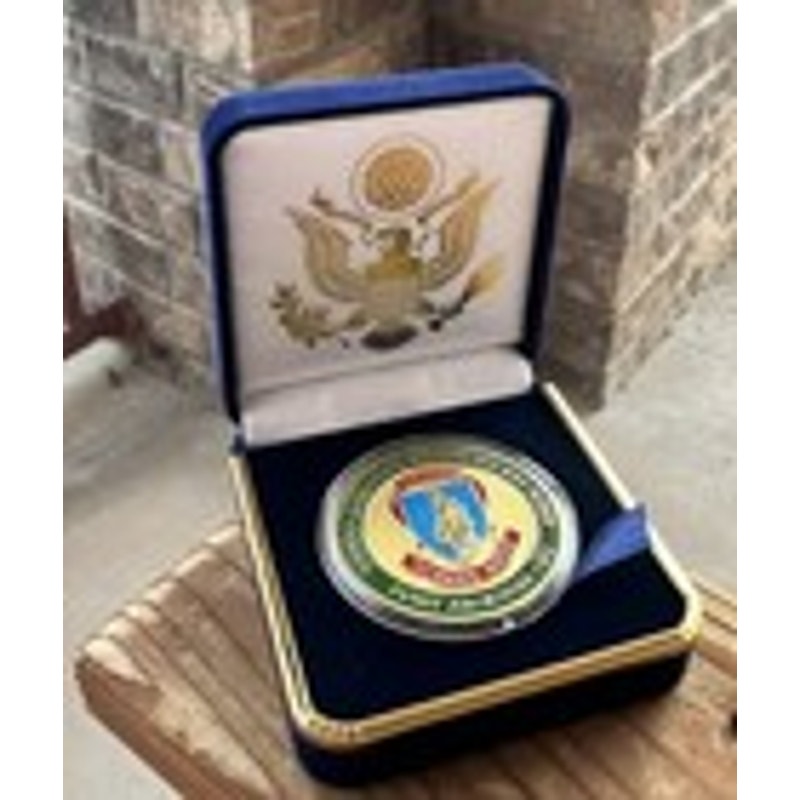 Department of Energy (DOE) Challenge Coin With Blue Velvet Case. Fast Shipping!