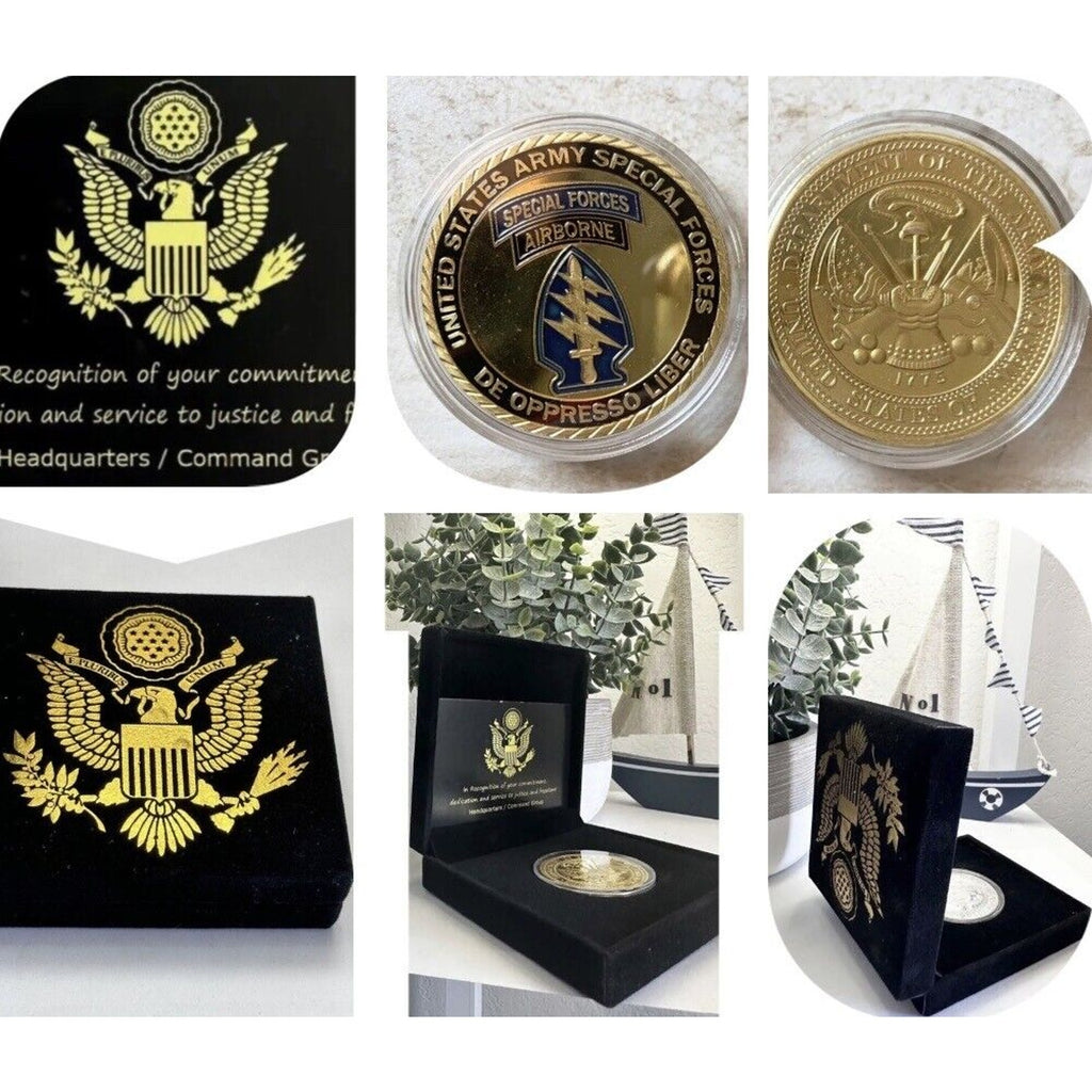 U.S. ARMY SPECIAL FORCES DE OPPRESSO LIBER CHALLENGE COIN USA ARMY