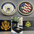 US NAVY VETERAN Challenge Coin With Black Velvet Case Retirement Award