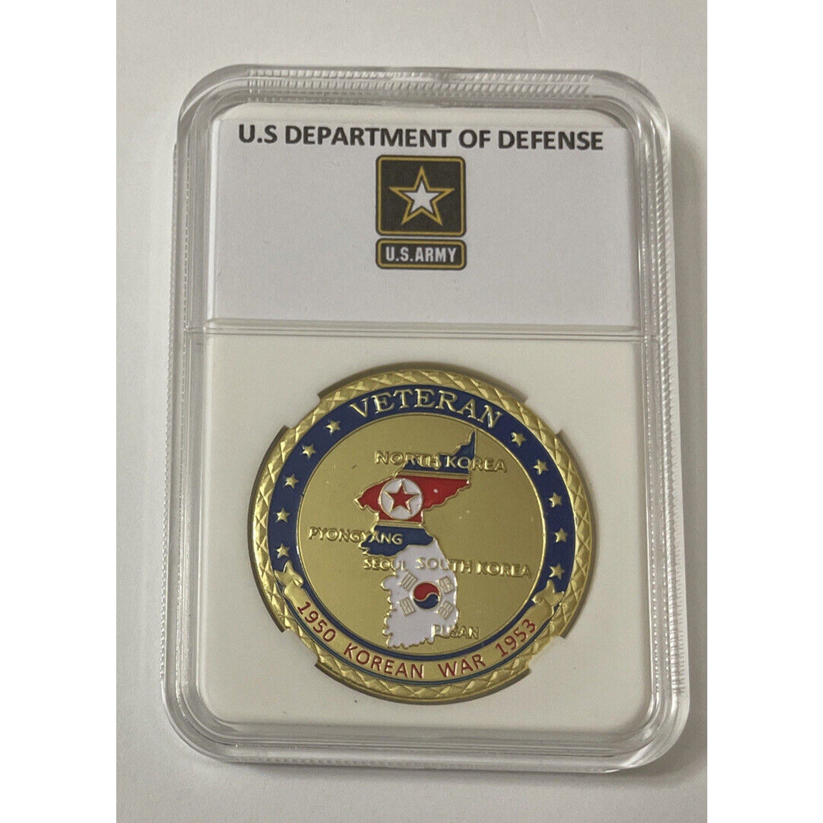 Korean War Veteran Military Army Challenge Coin