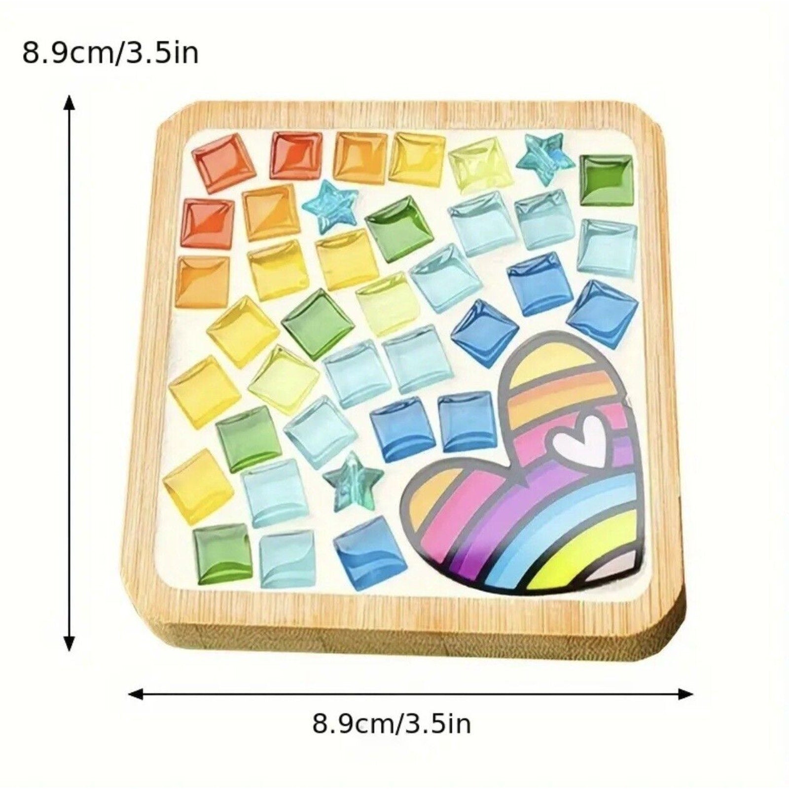Mosaic Coaster Handmade Material Kit Bamboo Tableware Mat Craft Decor Toy DIY