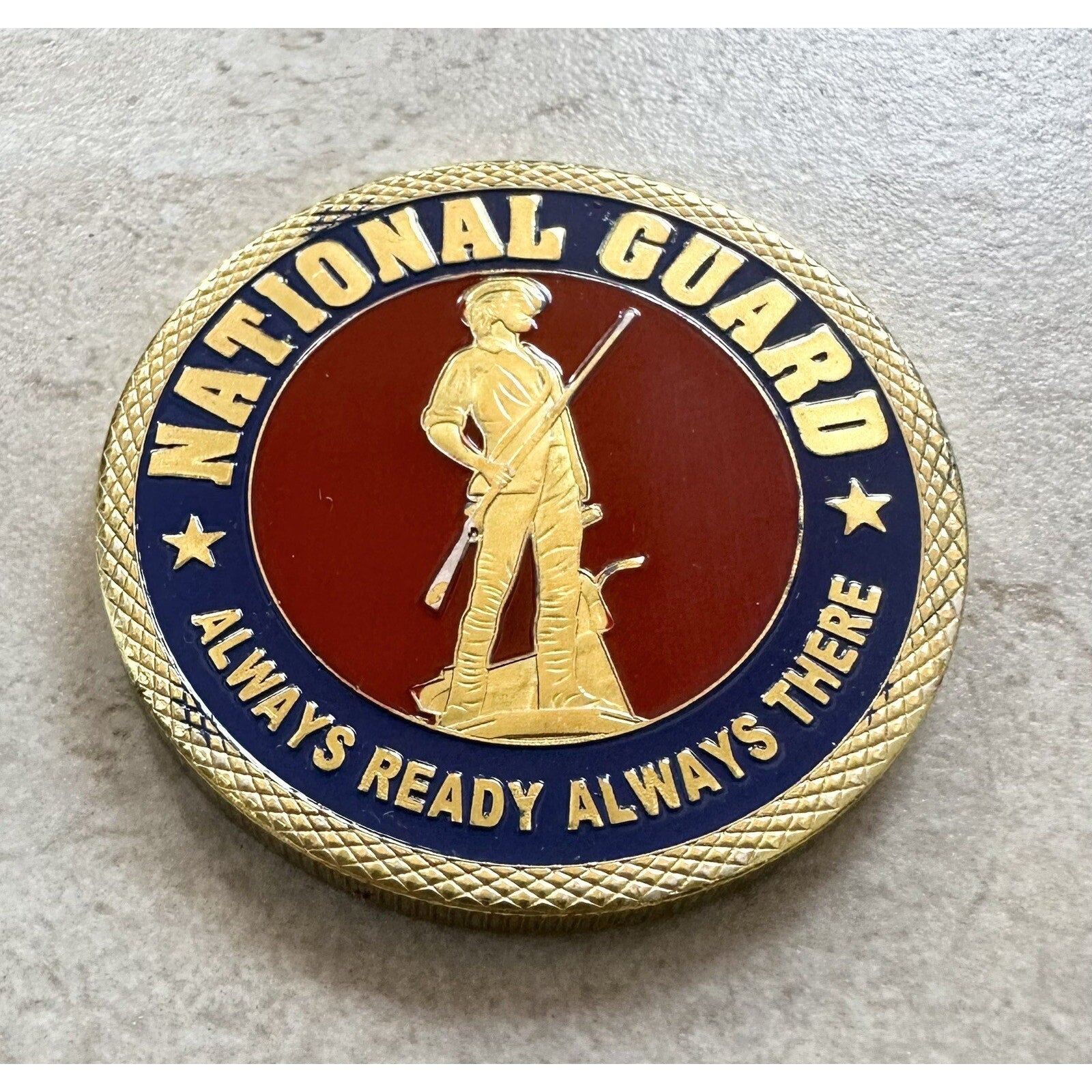 US AIR NATIONAL GUARD Challenge Coin With Special Velvet Case w/ Retirement Awar