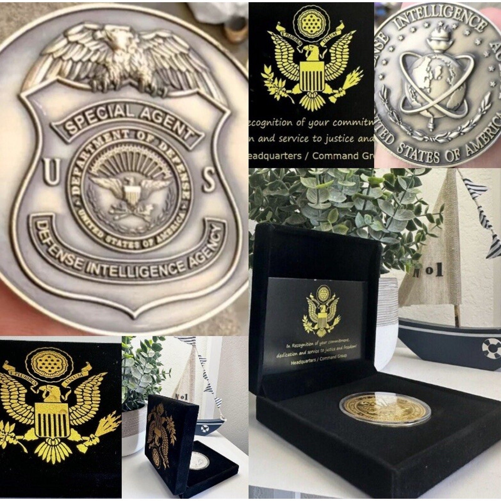 US Defense Intelligence Agency (DIA) Washington DC Coin With Retirement Award