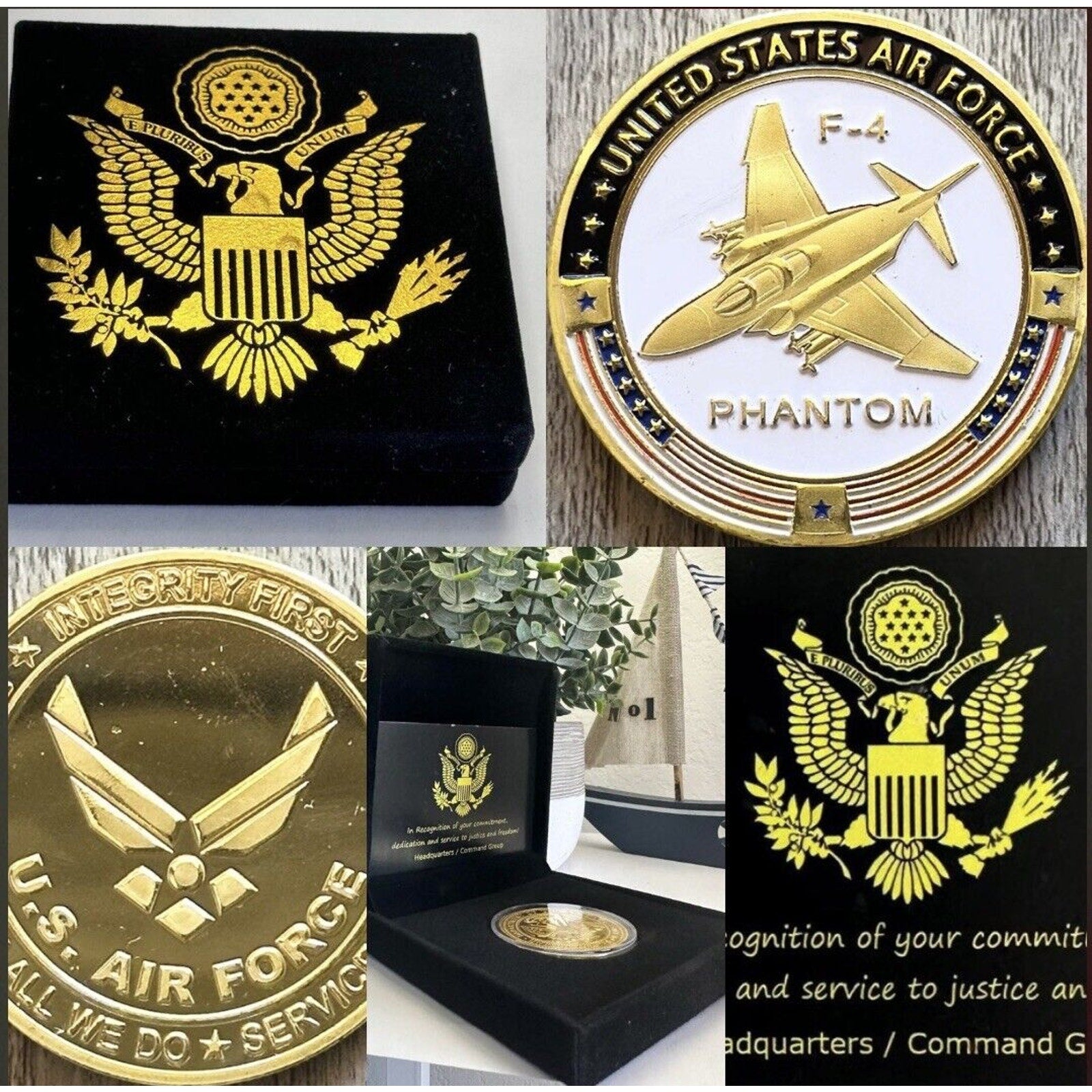 U S AIR FORCE F-4 PHANTOM Challenge Coin USA F