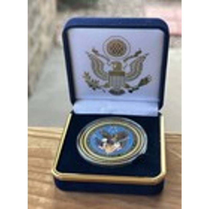 Department of Energy (DOE) Challenge Coin With Blue Velvet Case. Fast Shipping!
