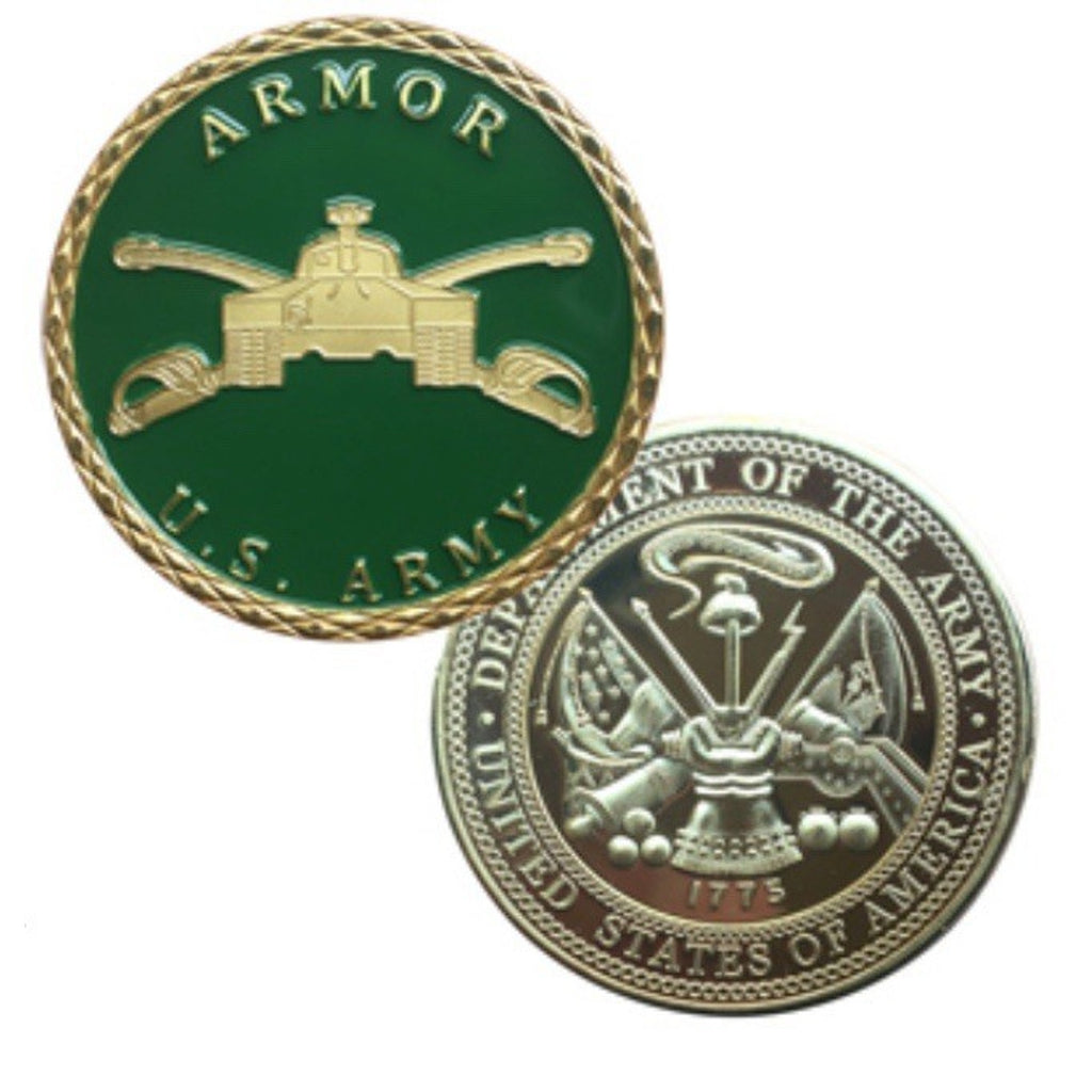 2pcs Army Rank 2LT 2nd O-2 And Armor Coin
