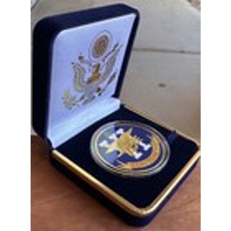 Department of Energy (DOE) Challenge Coin With Blue Velvet Case. Fast Shipping!
