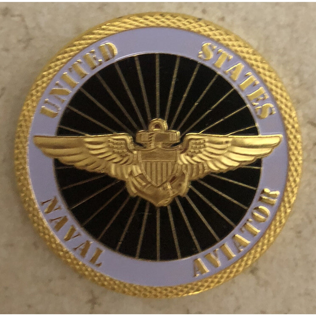 USN NAVAL AVIATOR GOLD WINGS PILOT TOP GUN Challenge Coin NAVY US Aviation