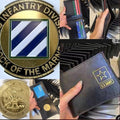 3RD Infantry Division US Army United We Stand W/Credential coin holder wallet