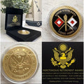 US ARMY SIGNAL CORPS Challenge Coin Ft. Goỏdon With Retirement Award