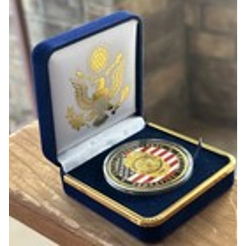 Department of Energy (DOE) Challenge Coin With Blue Velvet Case. Fast Shipping!